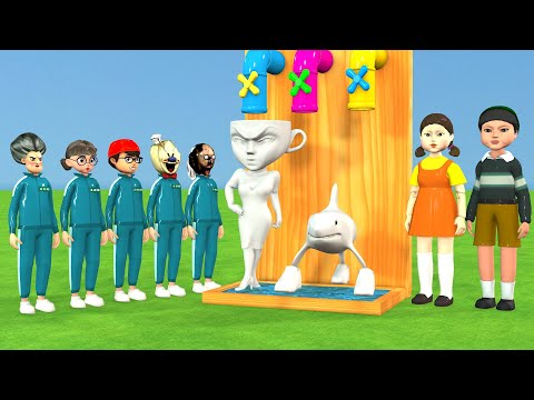 Видео: Игра «Учительница 3D против кальмара»: выбери правильный цвет, Тралала, Тралала, Brainrot Challenge