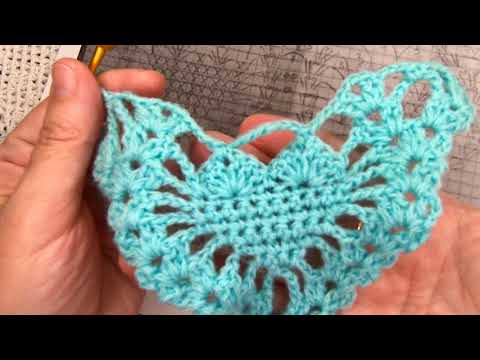 Видео: ШАЛЬ "Сердечки" по Схеме , Разбор УЗОРА  Вязание КРЮЧКОМ , crochet shawl  ( Шаль № 338)