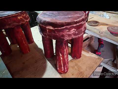 Видео: Две табуретки из одного бревна. Лесная мебель.