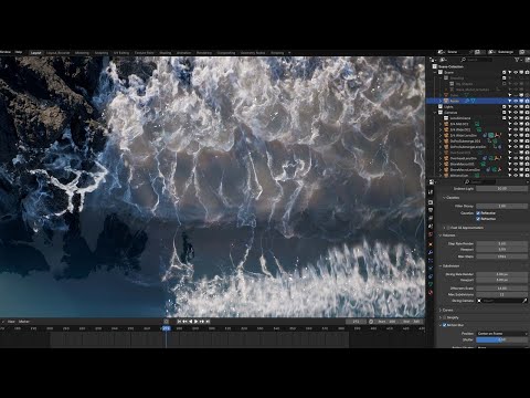 Видео: Фотореалистичное моделирование океана в Blender