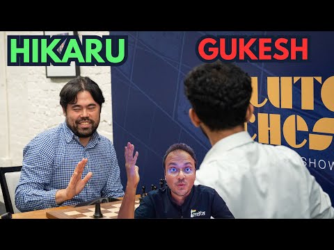 Видео: Почему Хикару улыбнулся после игры? | Хикару Накамура против Гукеша | Champions Showdown
