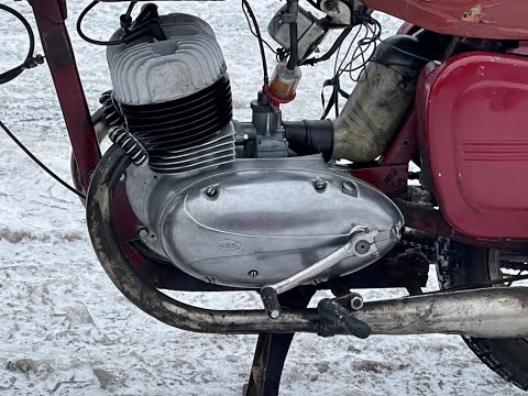 Видео: Двигатель Ява (Jawa) 350/360 тест 25.11.2022 после ремонта (г. Подольск, Мос обл)