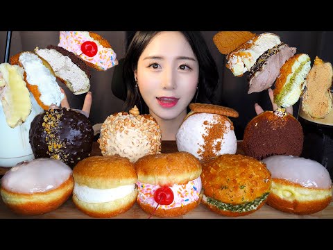 Видео: 🍩пончик ASMR Мукбанг Десерт корейский языкㅣШоколад Арахисовое маслоㅣDessert Donut Mukbang