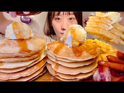 Видео: ASMR блин【русские субтитры】【Mukbang/ Eating Sounds】