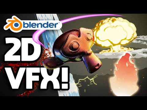 Видео: Как создать стилизованный 2D визуальный эффект в Blender — ЭТО ЛЕГКО!