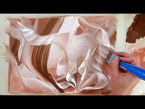 Видео: EASY/Beautiful Abstract Painting/Лесно/Красива Абстрактна Картина