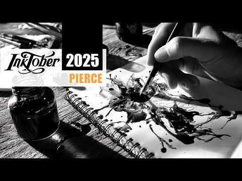 Видео: Инктобер 2025. Впервые участвую. Шестой день. Шестой день - «Прокалывать».