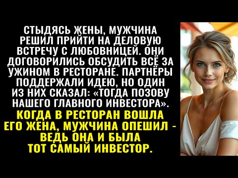 Видео: Стыдясь брака, мужчина привёл любовницу на встречу с партнёрами и предложил обсудить всё в ресторане