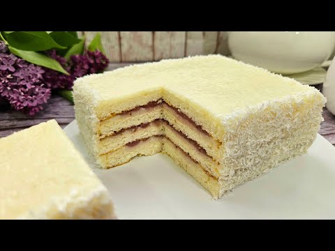 Видео: Низкокалорийный Творожно - Кокосовый ПП ТОРТИК на противне