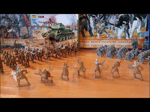 Видео: Солдатики 1/72 Эльфы vs Гномы