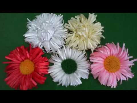 Видео: DIY/МК/Как сделать астры обыкновенные и полные из атласных лент. Легко и просто