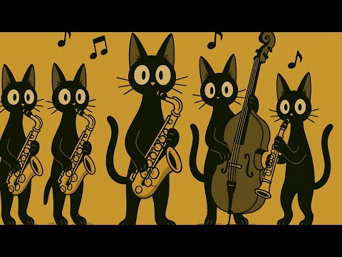 Видео: Black Cats Smooth Jazz Show: Глубокий бас и саксофон для работы