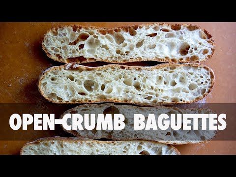 Видео: Как приготовить хрустящие багеты с открытым мякишем дома
