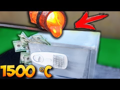 Видео: ЧТО ЕСЛИ ВЫЛИТЬ ЛАВУ на ЗАМОРОЖЕННЫЙ СЕЙФ в ЖИДКОМ АЗОТЕ..?