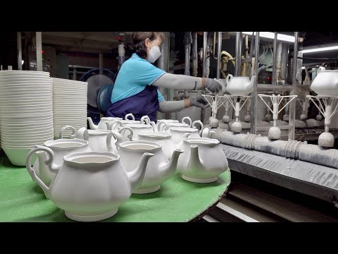 Видео: Как сделать красивый чайник и чашку. Удивительная фабрика по производству керамики