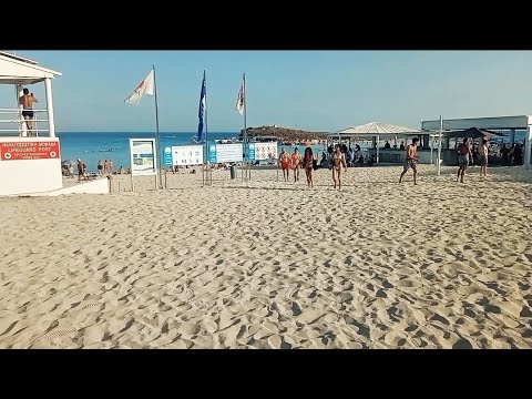 Видео: Кипр. Айя-Напа, пляж Нисси 🏖🌴🌞 Cyprus, Nissi Beach, Ayia Napa