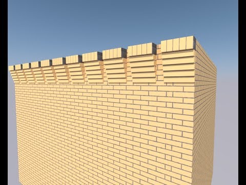 Видео: Как сделать карниз из кирпичей в Archicad