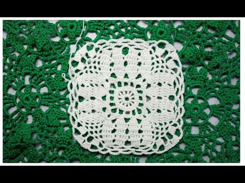Видео: Crochet beautiful square Красивый квадрат крючком