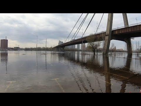 Видео: Большая вода уходит. Киев, 2023. Как было, а как стало. Днепр. Южный и Сверный мост. Десна, КВХ.