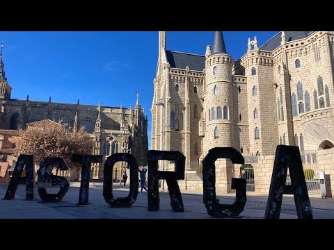 Видео: # 359 Astorga. Асторга. Красивый Город в Кастилии и Леон. Castilla y León. Испания. Дворец Гауди