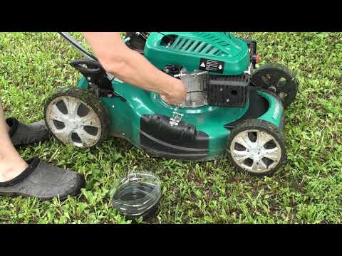 Видео: Замена масла в газонокосилке  Hyundai L 5100S!
