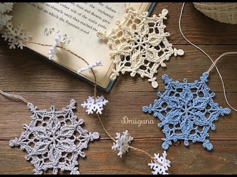 Видео: СНЕЖИНКА крючком. МК./SNOWFLAKE crochet.