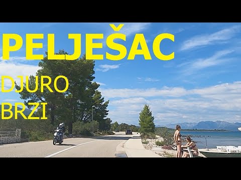 Видео: Мост Пелешац (Комарна) - Оребич (Мокало), Пелешац, Далмация, Хорватия, август 2022 г.