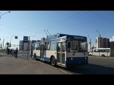 Видео: Троллейбус, маршрут №48 (временная трасса) МТрЗ-6223 б.1864 (16.05.2021) Санкт-Петербург