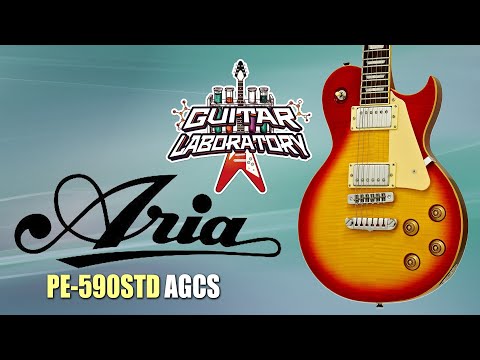 Видео: Электрогитара Aria PE-590STD - бюджетный Лес Пол