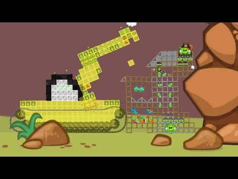 Видео: Разные машины уничтожают angry birds, Bad piggies часть-47