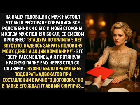 Видео: На нашу годовщину, муж настоял чтобы в ресторане собрались все родственники с его и моей стороны...