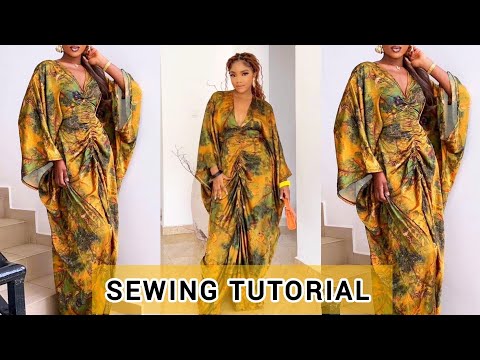 Видео: Как раскроить и сшить простое платье-бубу/кафтан со сборками и узкой талией