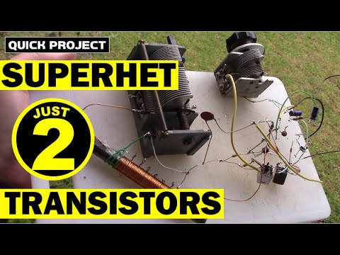 Видео: Я построил этот супергетеродинный приемник на двух транзисторах.