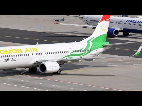 Видео: Взлет самолета Somon Air с аэропорта Душанбе