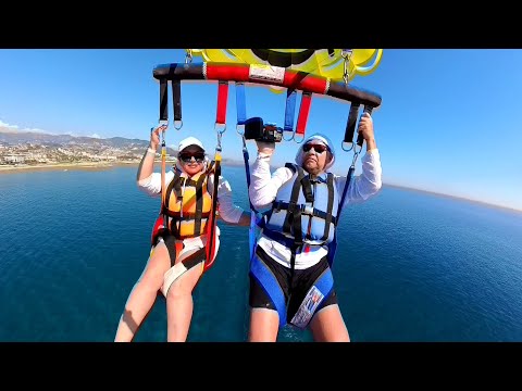 Видео: Полёт на парашюте (parasailing).Турция, Конаклы 2024.