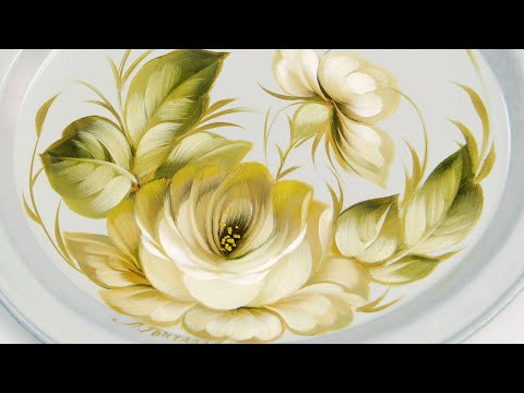 Видео: Мастер-класс по живописи маслом. Цветы. Роза. Лариса Гончарова