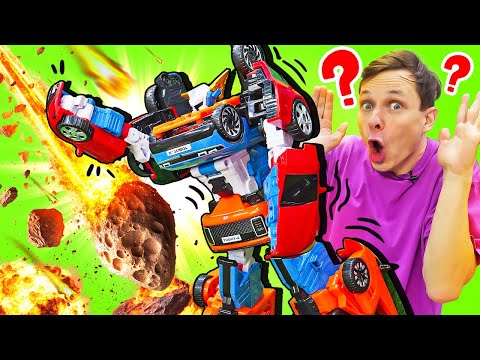 Видео: Тобот Нео Тритан трансформируется в ТРИ машинки! 🤖🚙 Участвуй в приключениях робота!