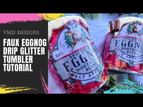 Видео: РОЖДЕСТВЕНСКИЙ БЛЕСТЯЩИЙ СТАКАН С ИСКУССТВЕННЫМ ПОДТЕКОМ ЯИЧНОГО КРЕМА - Создайте блестящий стака...