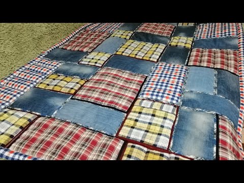 Видео: Лоскутное, комбинированное одеяло.