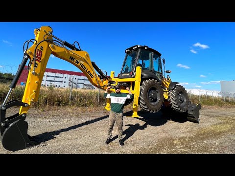 Видео: Требуется оператор на новый экскаватор погрузчик New Holland Lb115 b