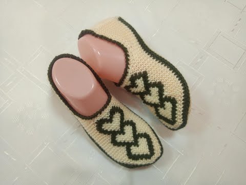 Видео: Плетени Терлици #142 (Knitted Slippers) (Тапочки спицами) (Patik) (Pantufas passo a passo)