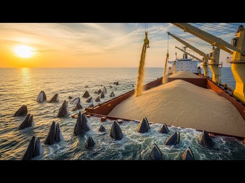 Видео: Учёные сбросили тонны риса в океан. Реакция морских существ потрясла весь мир!