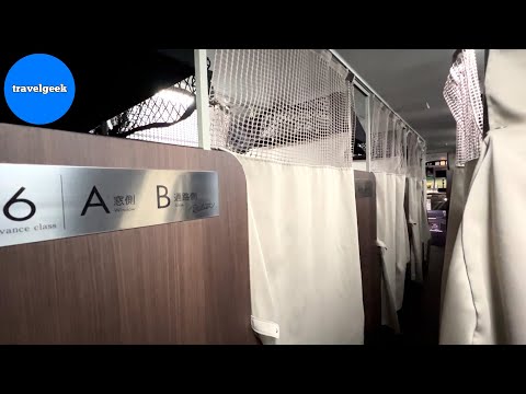 Видео: Ночной автобус-капсула японского отеля похож на больницу | Осака - Токио