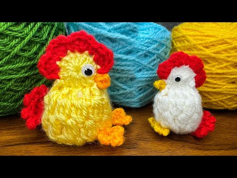 Видео: Животные крючком для начинающих: Как связать курицу крючком Бесплатные схемы.