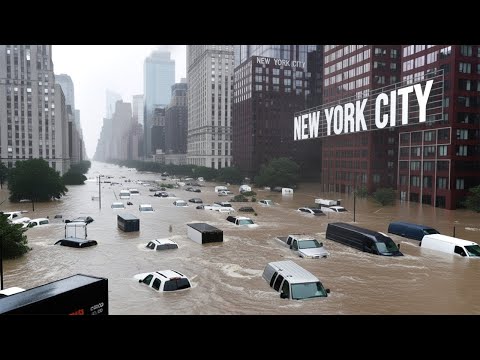 Видео: Трагедия в США! Нью-Йорк и Нью-Джерси тонут, автомобили плавают в воде