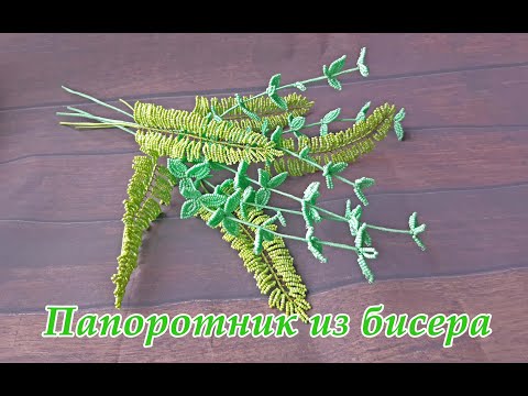 Видео: ПАПОРОТНИК из БИСЕРА - мастер-класс