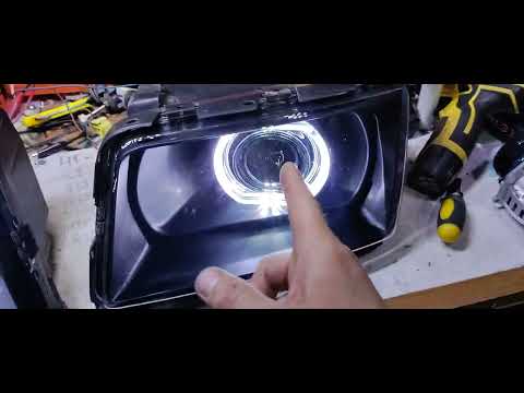 Видео: Фары Audi 100C4 c bi led ZORKiY S30