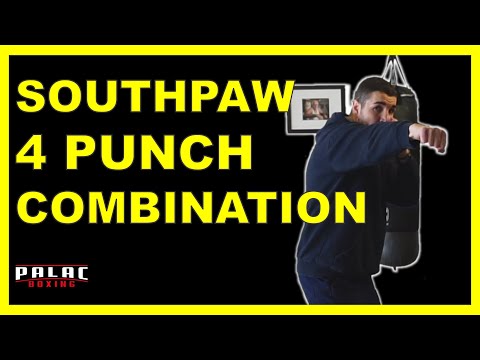 Видео: Комбинация из 4 ударов левши