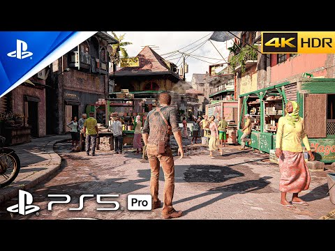 Видео: (PS5 PRO) Uncharted 4: Конец вора — безумная рыночная погоня с побегом [4K60 FPSHDR]