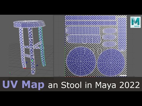 Видео: UV-развёртка стула в Maya 2022: основы